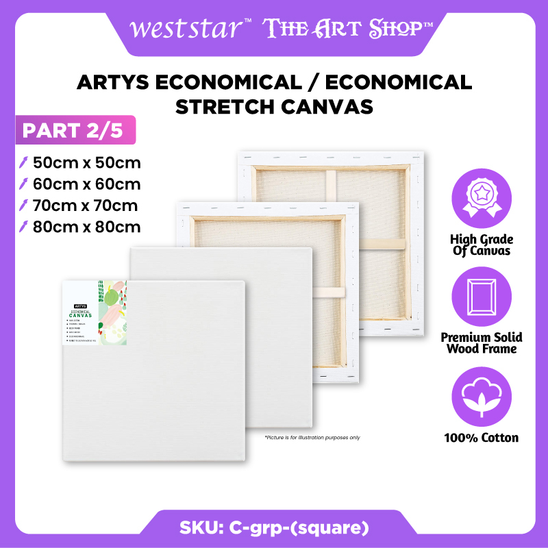 2 5 Weststar Stretched canvas SQUARE 50cm to 70cm ARTYS