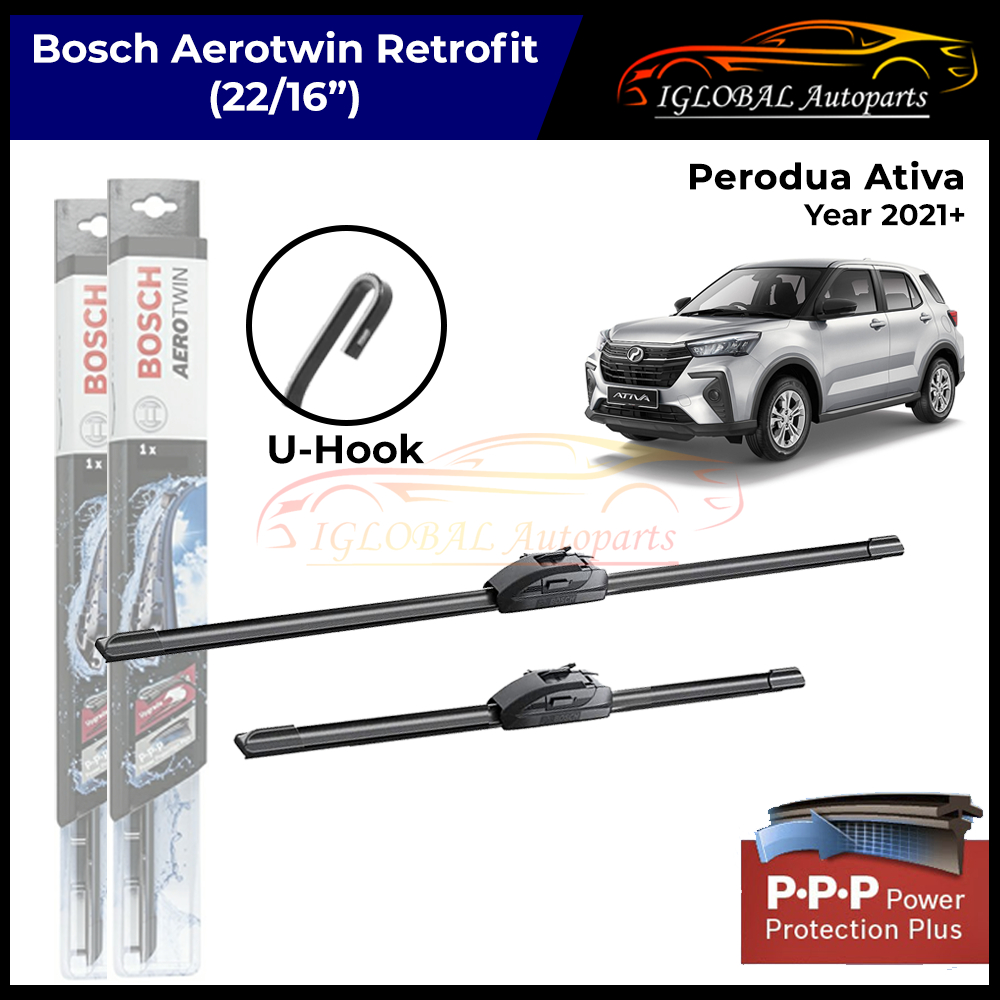 Perodua Ativa Year 2021+ Windshield Wiper Bosch Aerotwin Retrofit Set