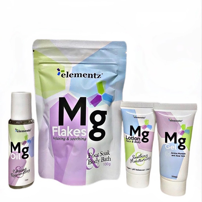 ELEMENTZ MAGNESIUM MINI PACK (Mg Roll,Mg Flakes, Mg Lotion, Mg Gel