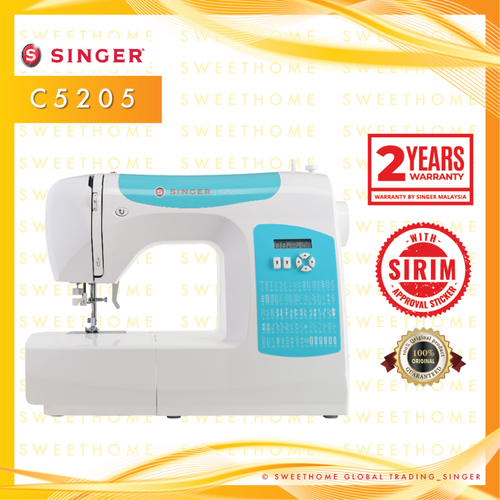 SINGER C5205 TQ Fully-Computerized Electronic Sewing Machine | Shopee ...