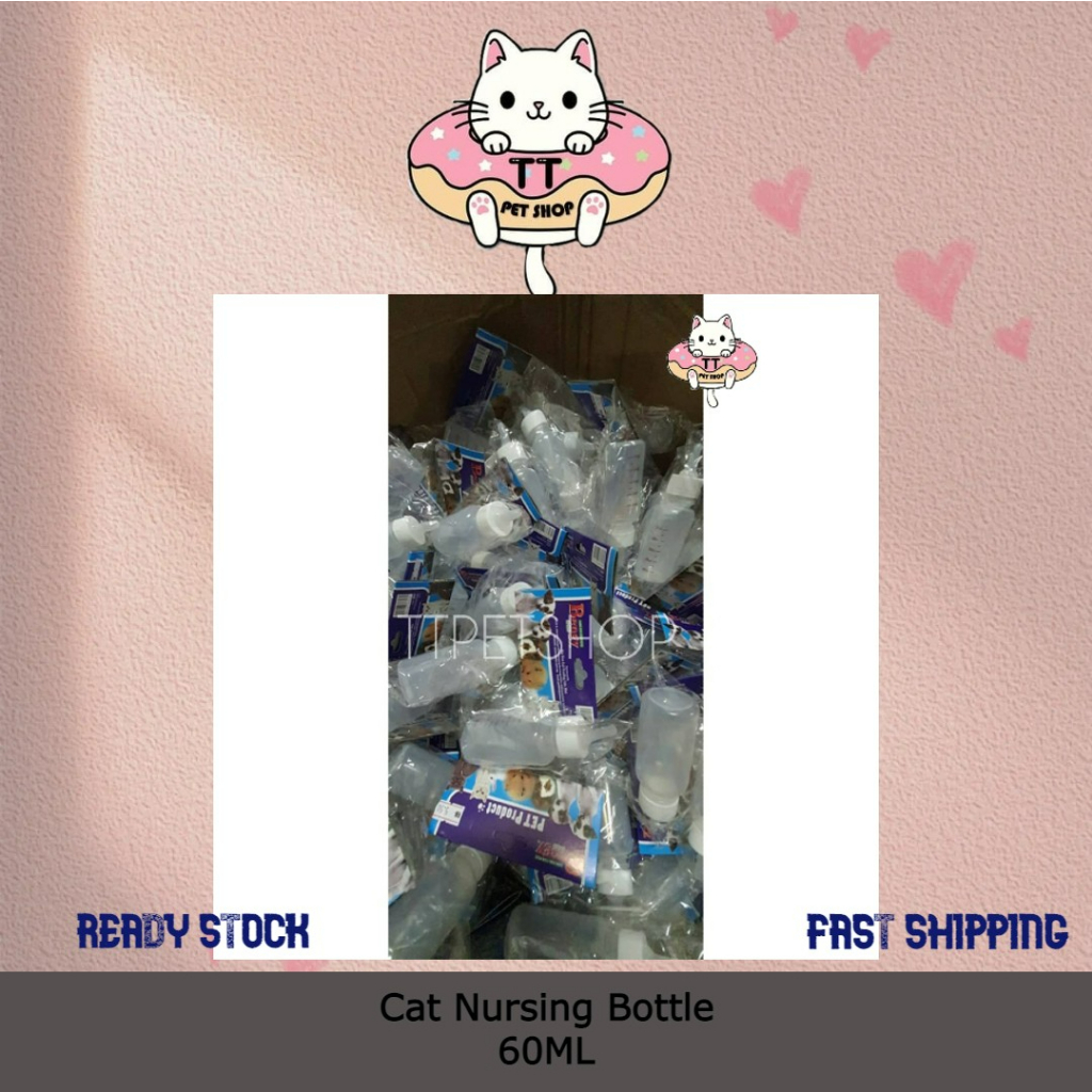 Cat Nursing Bottle 60ml Cat Milk feeding bottle Botol susu kucing