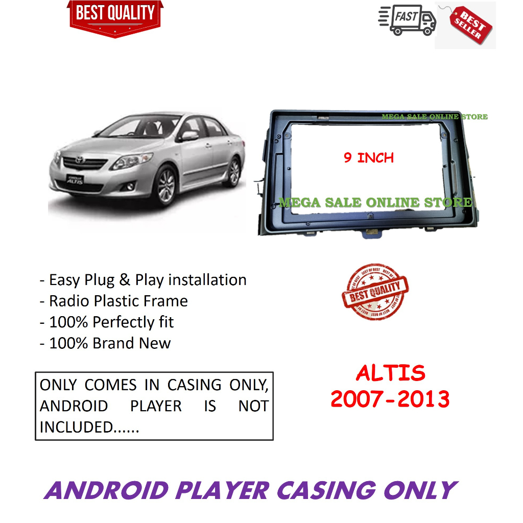 Toyota ALTIS 2007 - 2013 INCH ANDROID PLAYER CASING (SELLING IN CASING ...