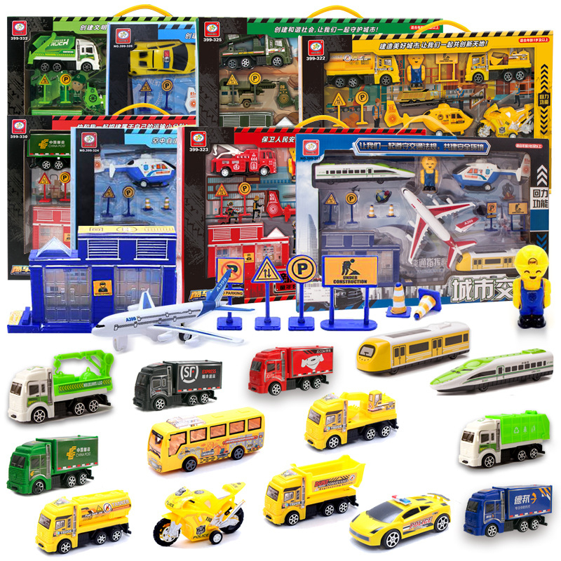 Children Educational Toy Gift box set Occupation vehicle model Kids Toy