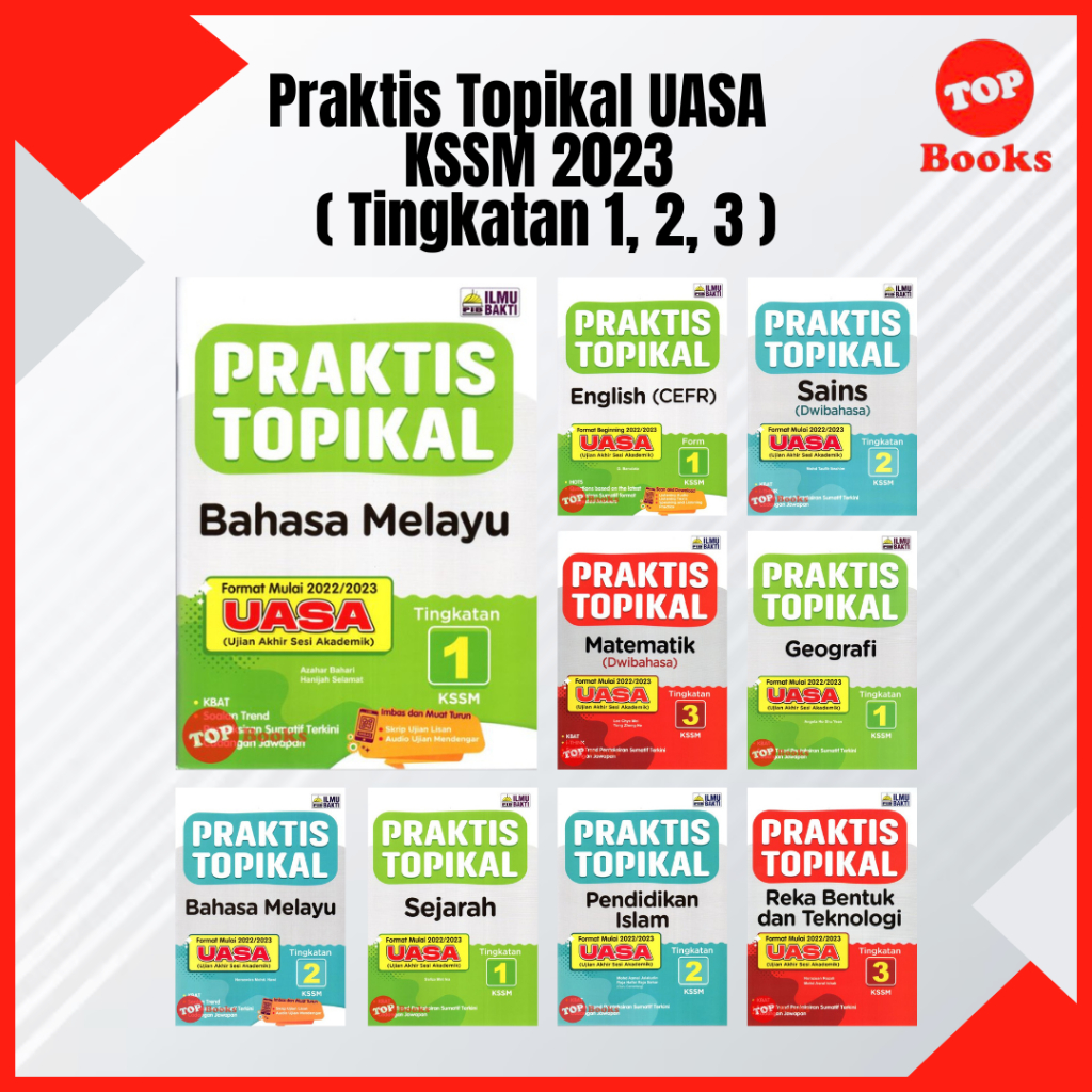 Topbooks Ilmu Bakti Buku Latihan Praktis Topikal Uasa Kssm 2023 Tingkatan 123 Shopee