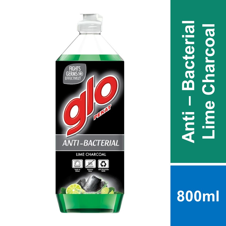 Glo Active Foam Dishwash Liquid Lime Charcoal 800ml | Shopee Malaysia
