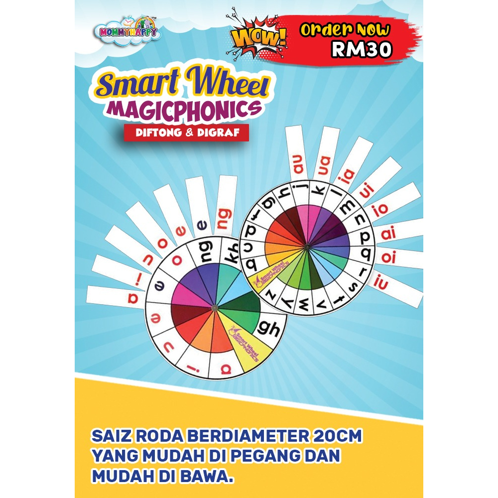 SMART WHEEL BELAJAR MEMBACA SUKU KATA FULL SET 8 RODA ( SUKU KATA ...