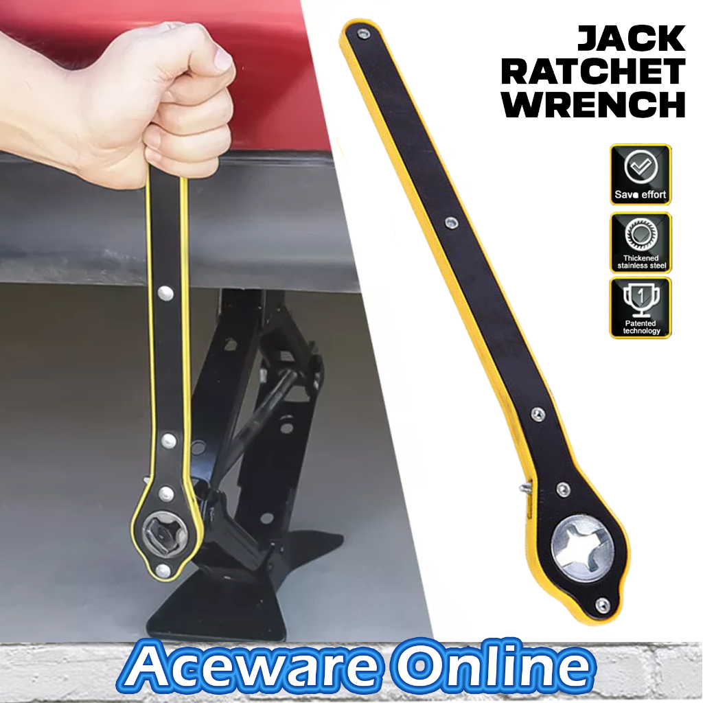 Scissor Jack Ratchet Wrench Wheel Lug Wrench Hand Jack Wrench Kereta ...