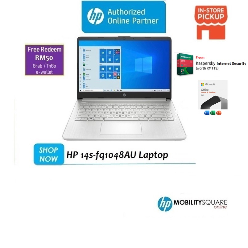 HP Laptop 14sfq1048AU [Free Redeem RM50 TnGo eWallet] Shopee Malaysia