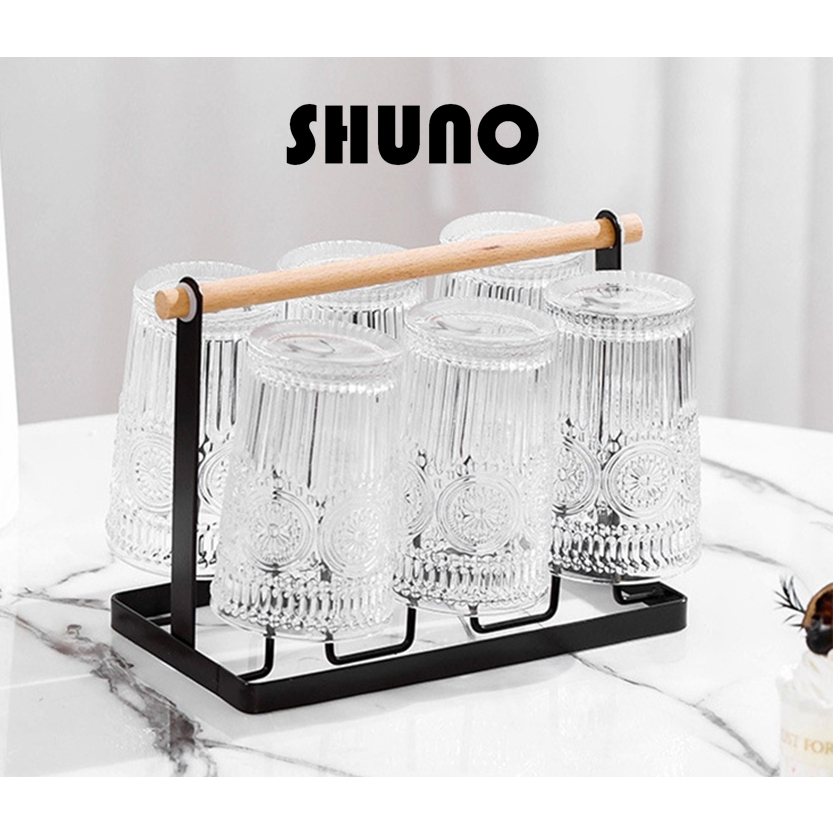 Shuno Modern Tempat Letak Rak Cawan Dan Gelas Plastik Dapur Kitchen Glass Mug Cup Holder Rack 2757