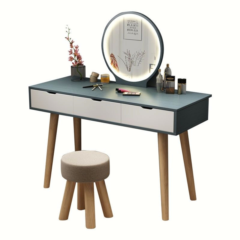 Nordic style dressing table suit with LED light girl room simple