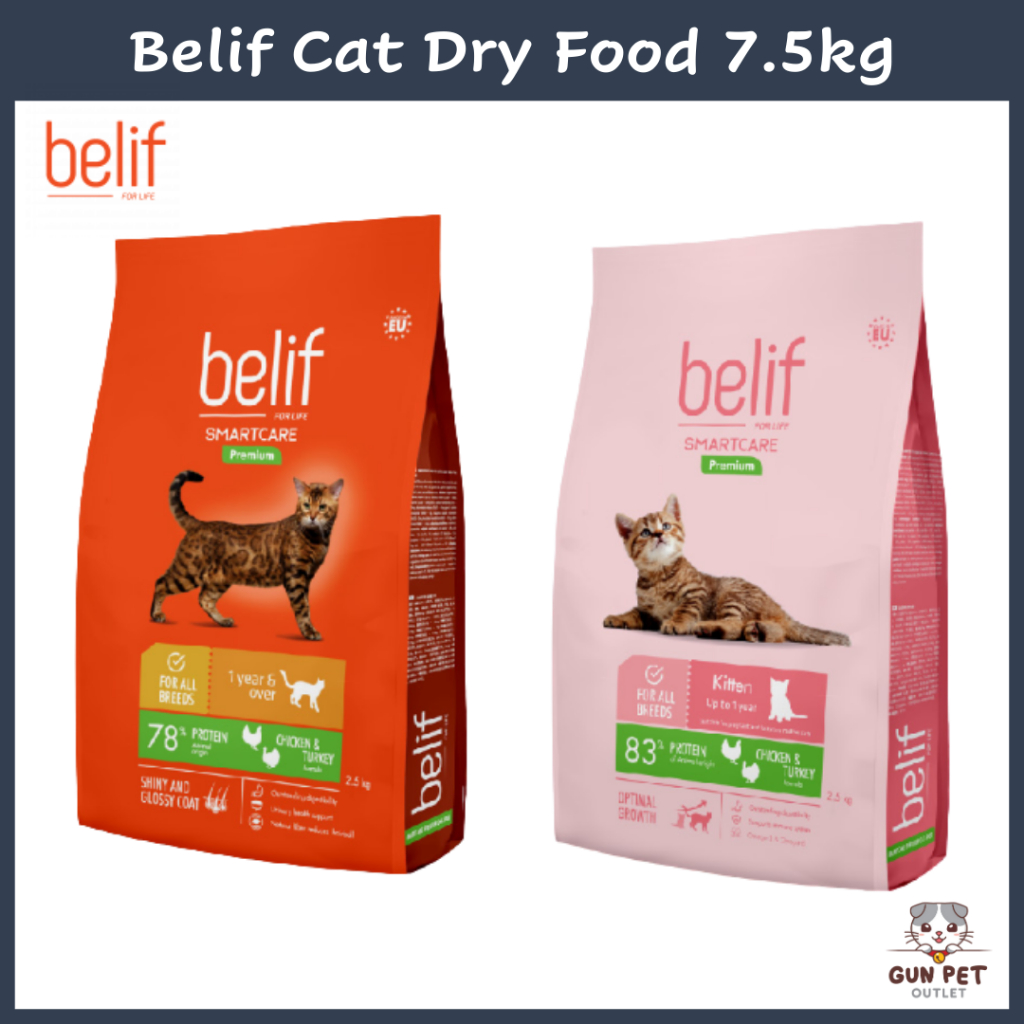 Belif Smartcare Cat Dry Food 7.5kg Premium Adult Kitten All Breeds Makanan Kering Kucing 猫粮干粮