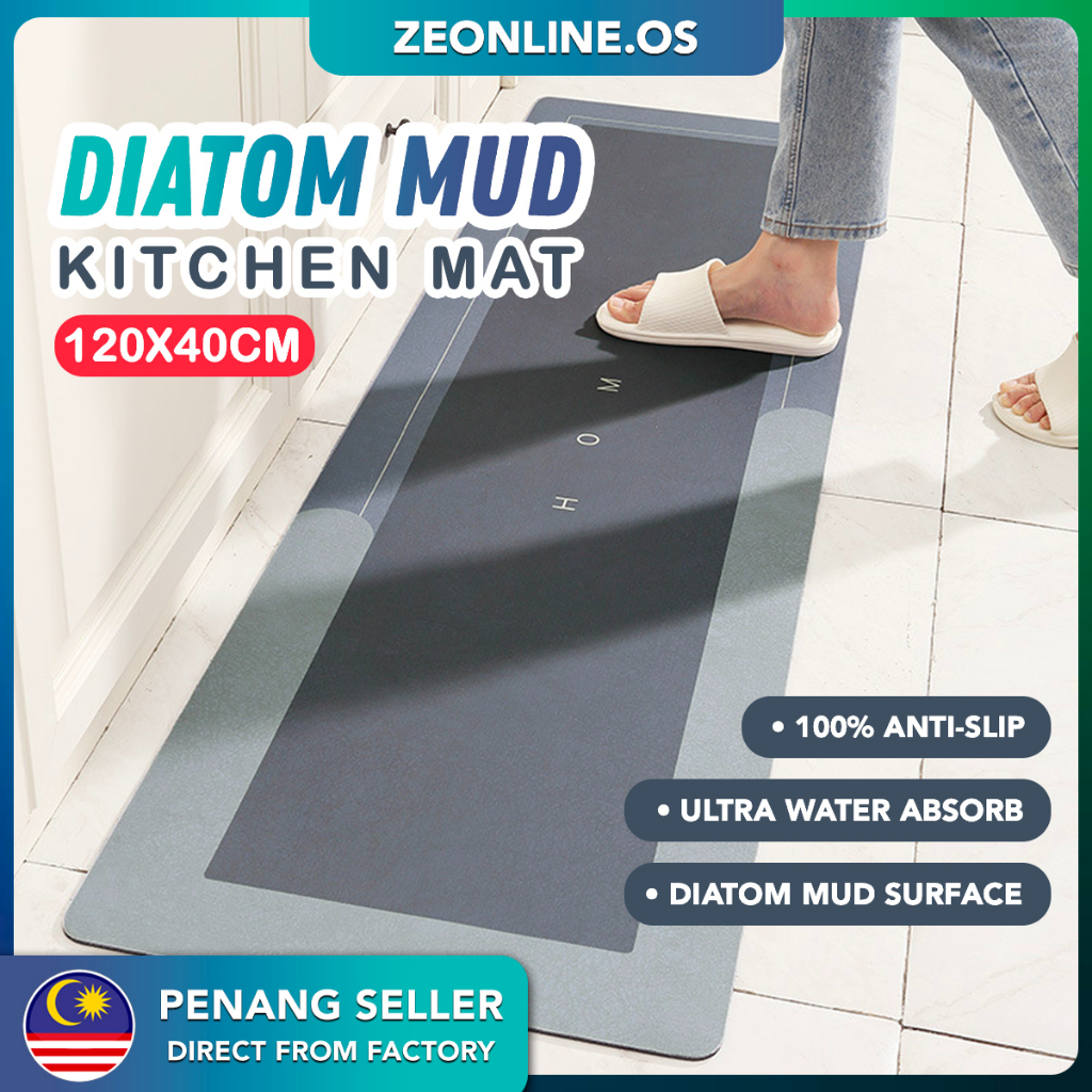 Super Absorbent Diatom Mud AntiSlip Kitchen Floor Mat Bath Pad