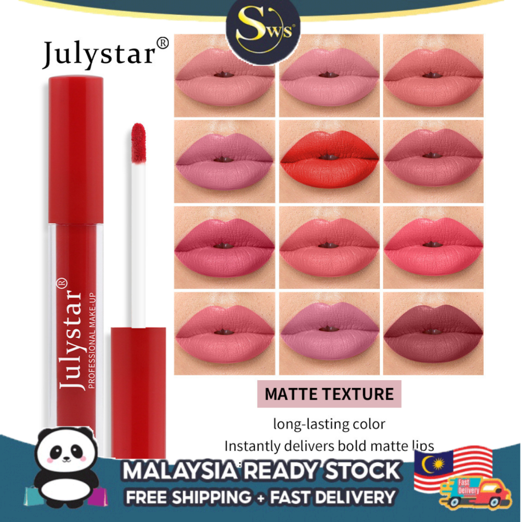 JulyStar Matte Lipstick 11 Colors Moisturizing Waterproof Liquid ...