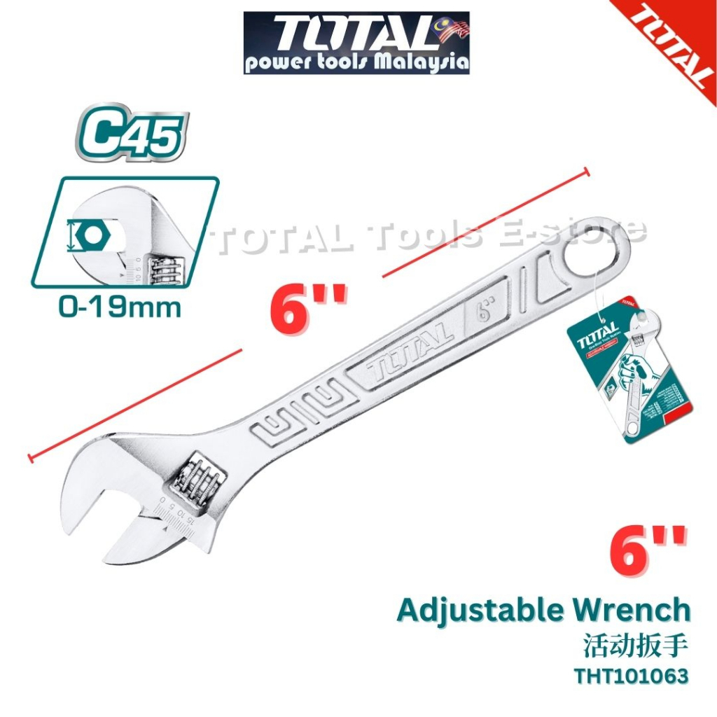 TOTAL Adjustable Wrench 150mm (6