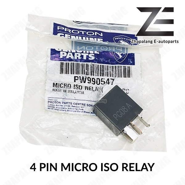 4 PIN Micro ISO Relay PW990547 Proton Original PG08A PA66-GF33 JEM Air ...