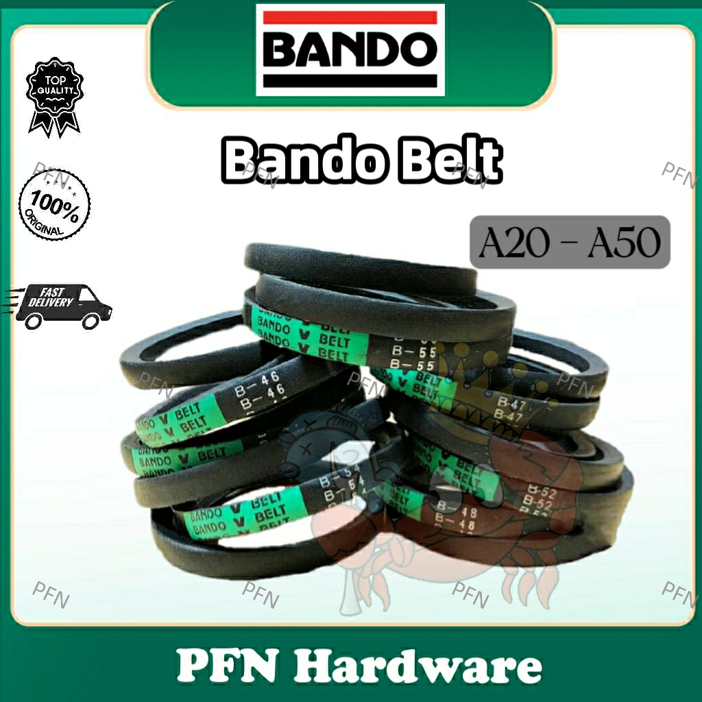 A20 A50 Bando Belt A Type A Series Industri V Belt Mesin Motor Belt Compressor Fan Belt Ready Stock Shopee Malaysia