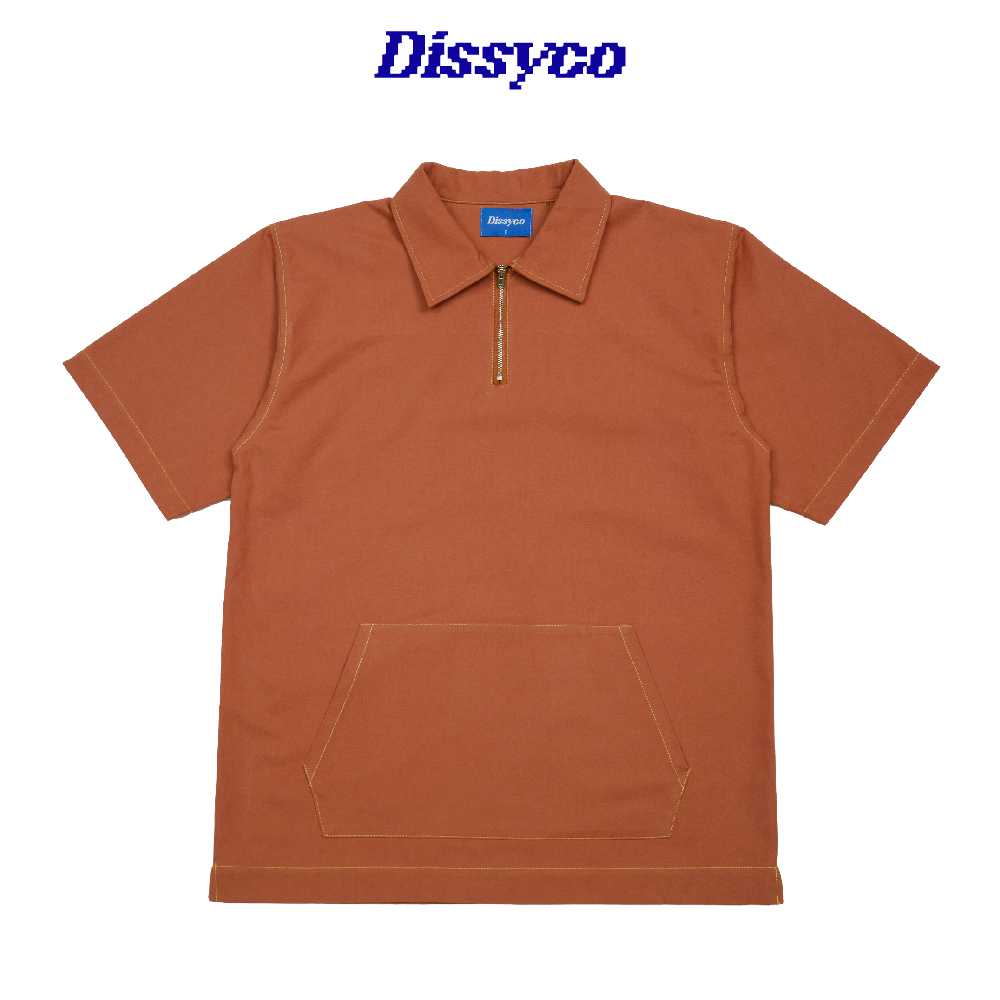 Dissyco Zipper Polo Shirt (Brick Red) | Shopee Malaysia