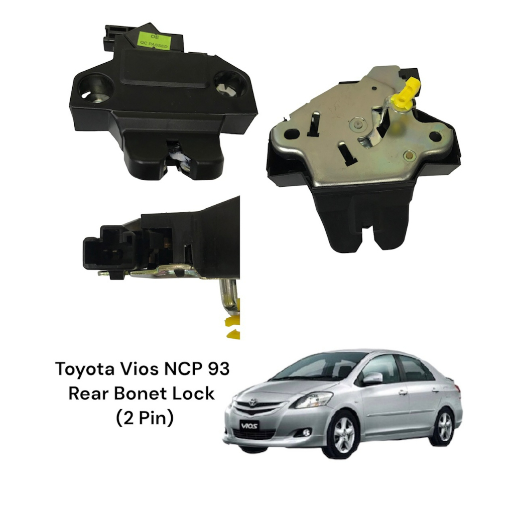 Toyota Vios NCP 93 Rear Bonnet Lock (2 Pin) | Shopee Malaysia