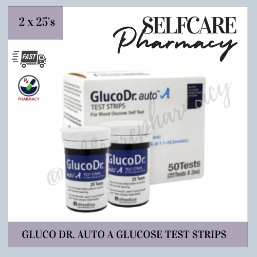 GLUCO DR. AUTO A GLUCOSE TEST STRIPS 2X 25'S (STRIP CHECK GULA