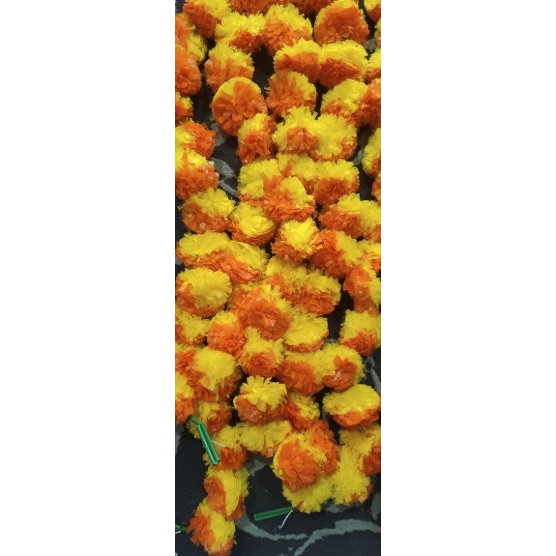 [1 packet contains 5 strings] Artificial Marigold Flower Garlands