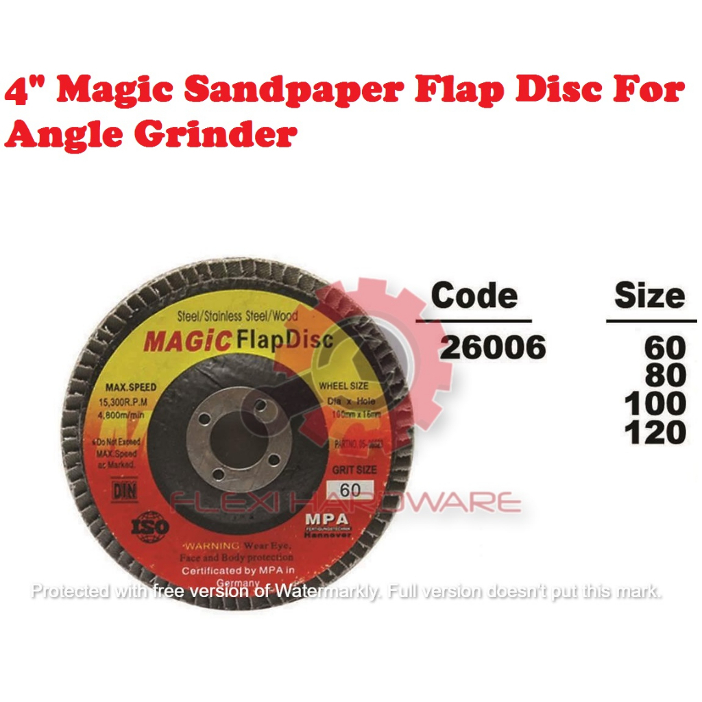 4" Magic Sandpaper Flap Disc For Angle Grinder Shopee Malaysia
