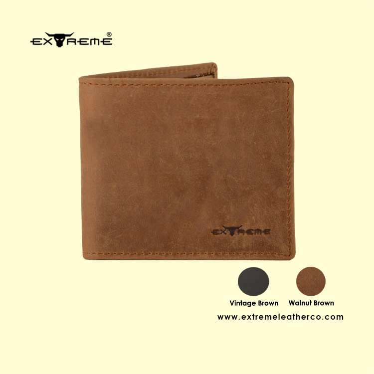 Extreme Unisex Genuine Leather BiFold Wallet with RFID Blocking
