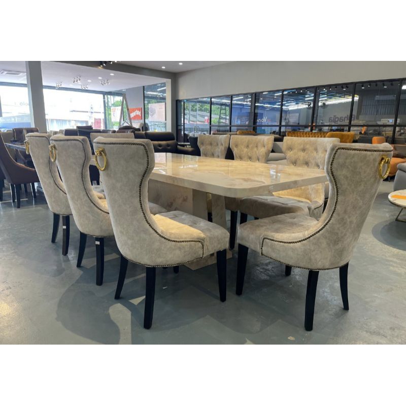 CHESTERFIELD FULL MARBLE DINING SET (8+1 & 6+1) Shopee Malaysia