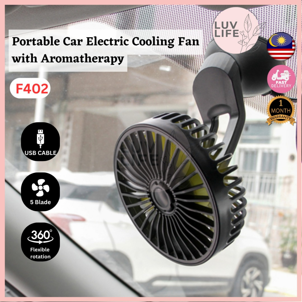 LUVLIFE USB Car Fan For Dashboard Air Circulation Fans F402 ABS Three