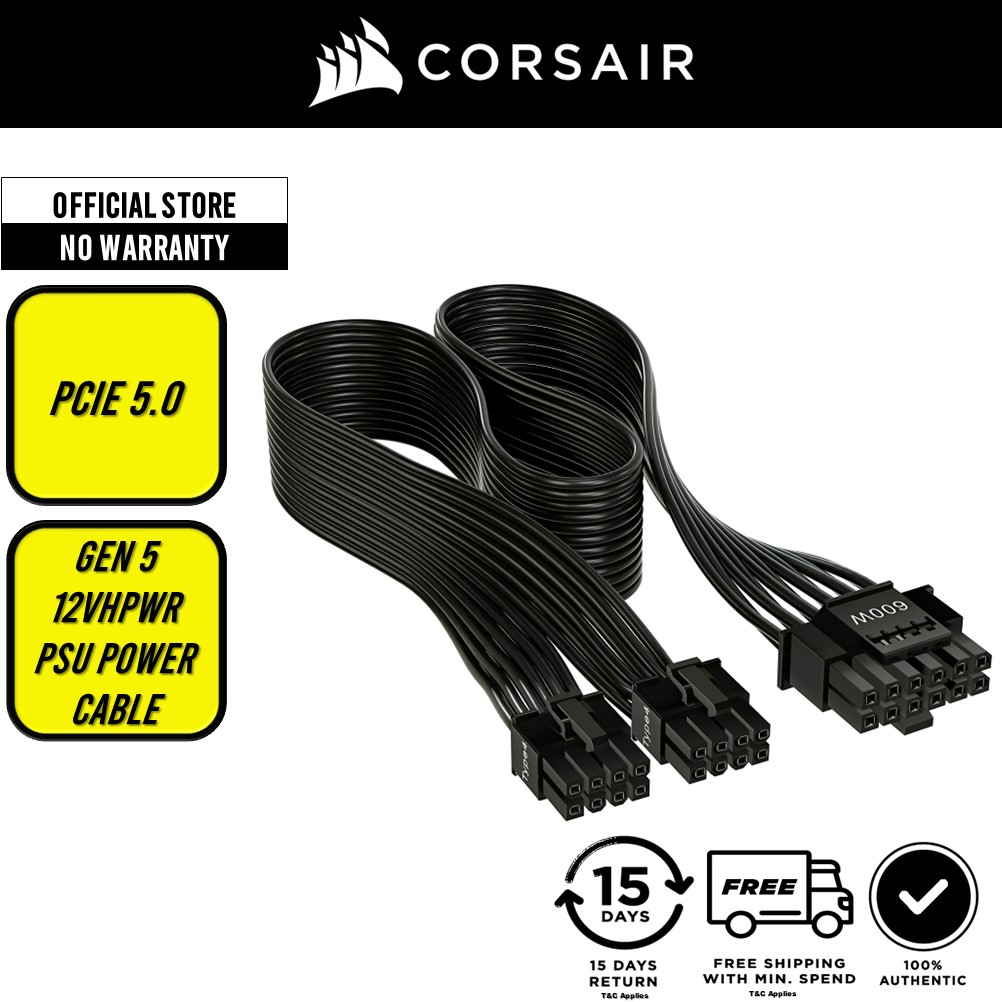 Corsair 600W PCIe 5.0 12VHPWR Type4 PSU Power Cable Shopee Malaysia