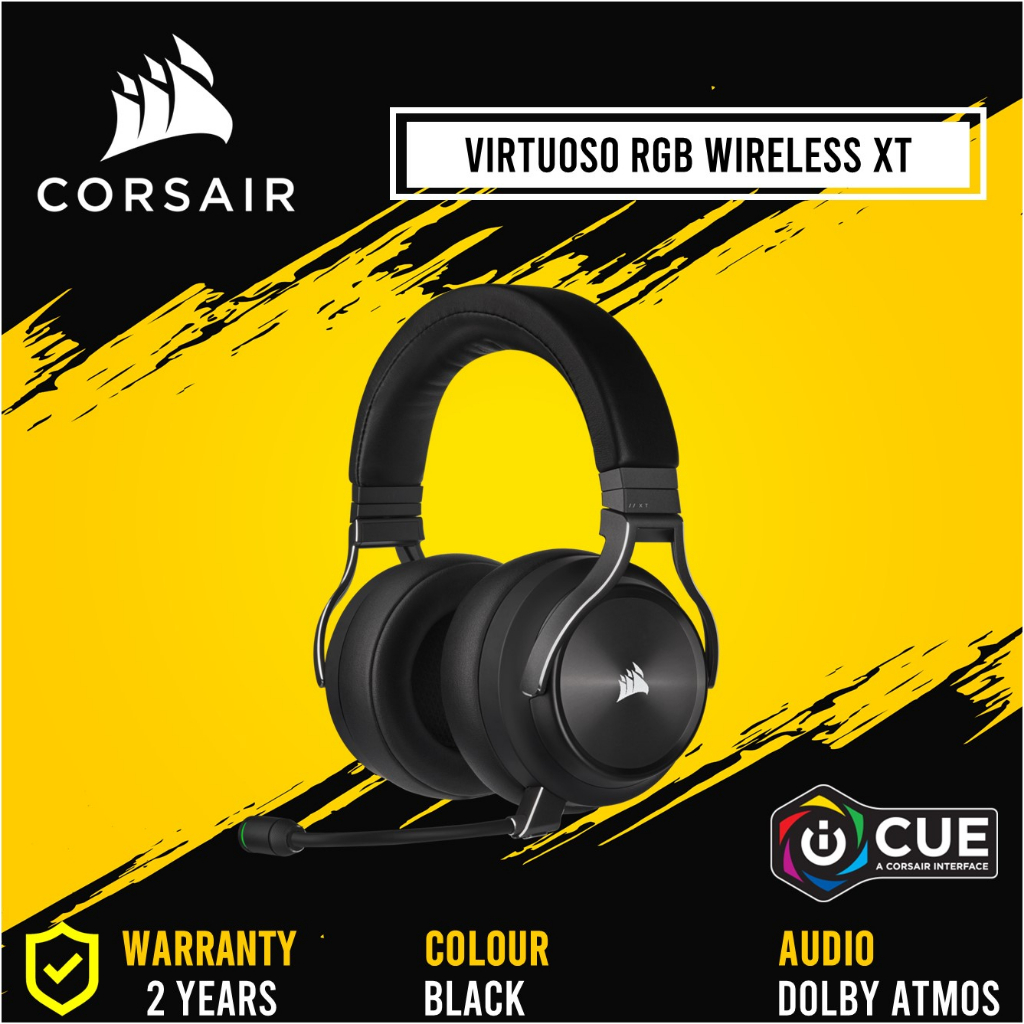 CORSAIR VIRTUOSO RGB WIRELESS High Fidelity 7.1 Surround Gaming Headset for PS4 PS5 PC Mobile iCUE Shopee Malaysia