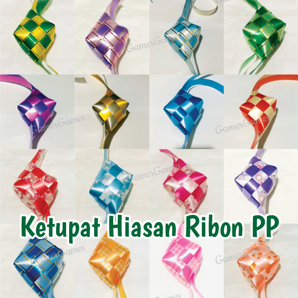 [READY STOCK] KETUPAT HIASAN RIBBON PP 10CM HANDMADE HARI RAYA | Shopee ...