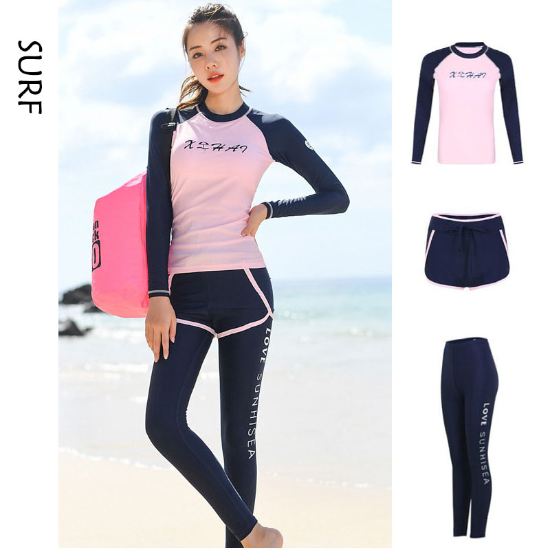 SURF READY STOCK Swimming Wear For Women 3 Piece Swimsuit Women Elegant ...