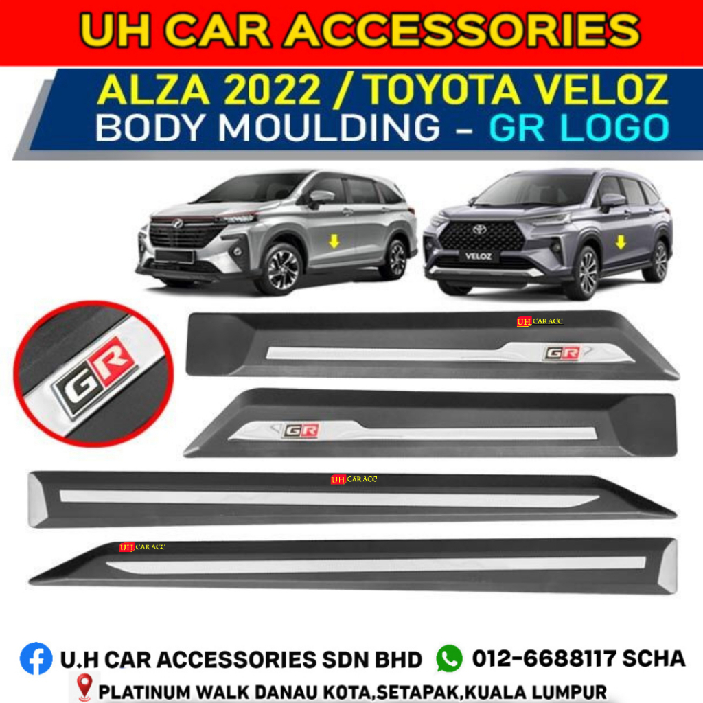 PERODUA ALZA2022 TOYOTA VELOZ SIDE DOOR MOULDING LINING GARNISH