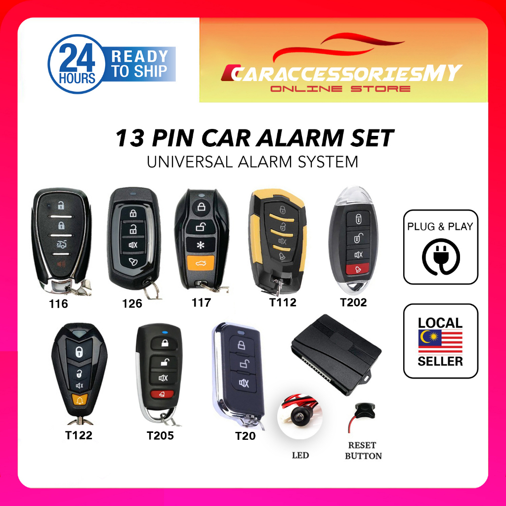 13Pin Universal Car Security Alarm System centre locking relay toyota honda perodua proton
