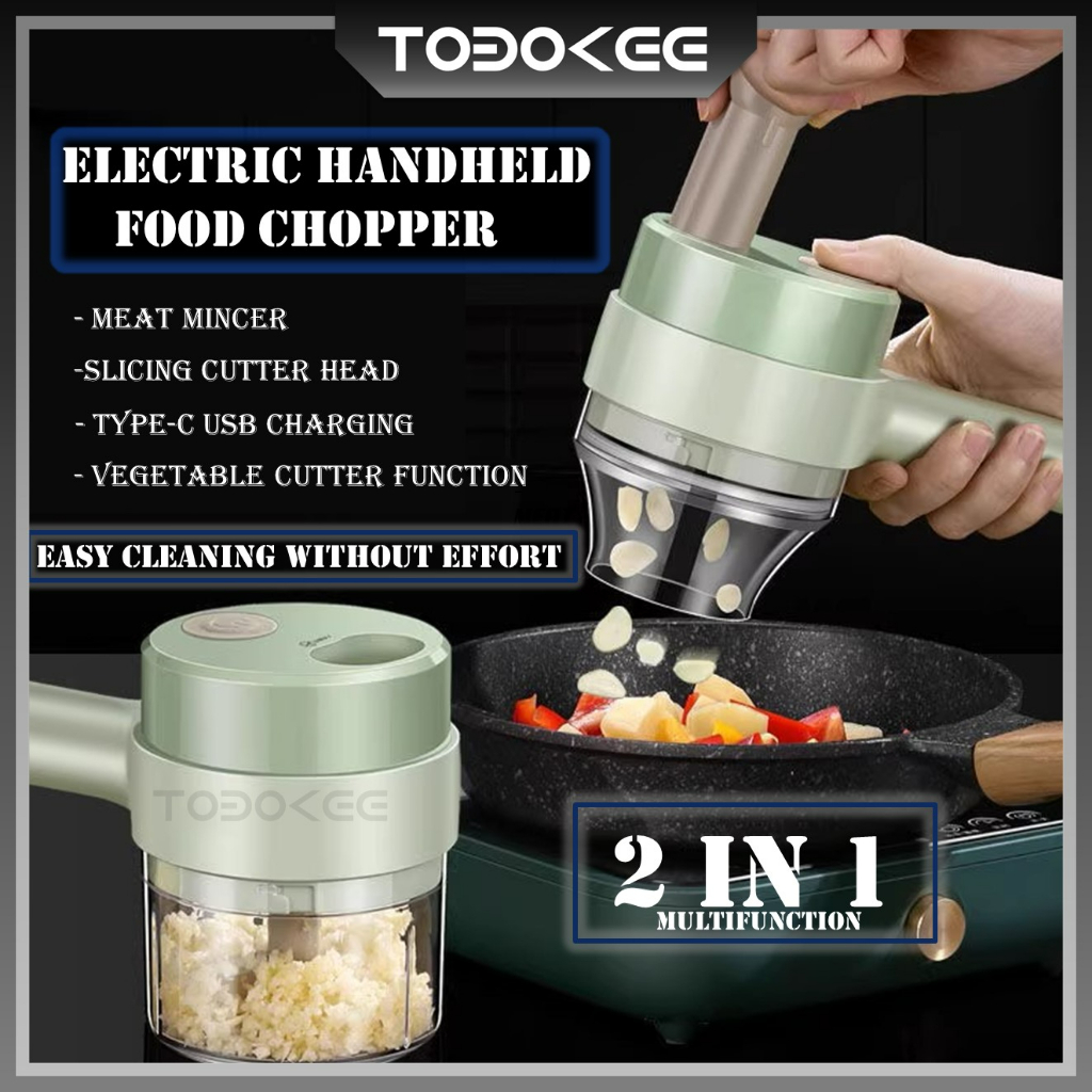 Electric Handheld Food Chopper 2 IN 1 Function Food Chopper ...