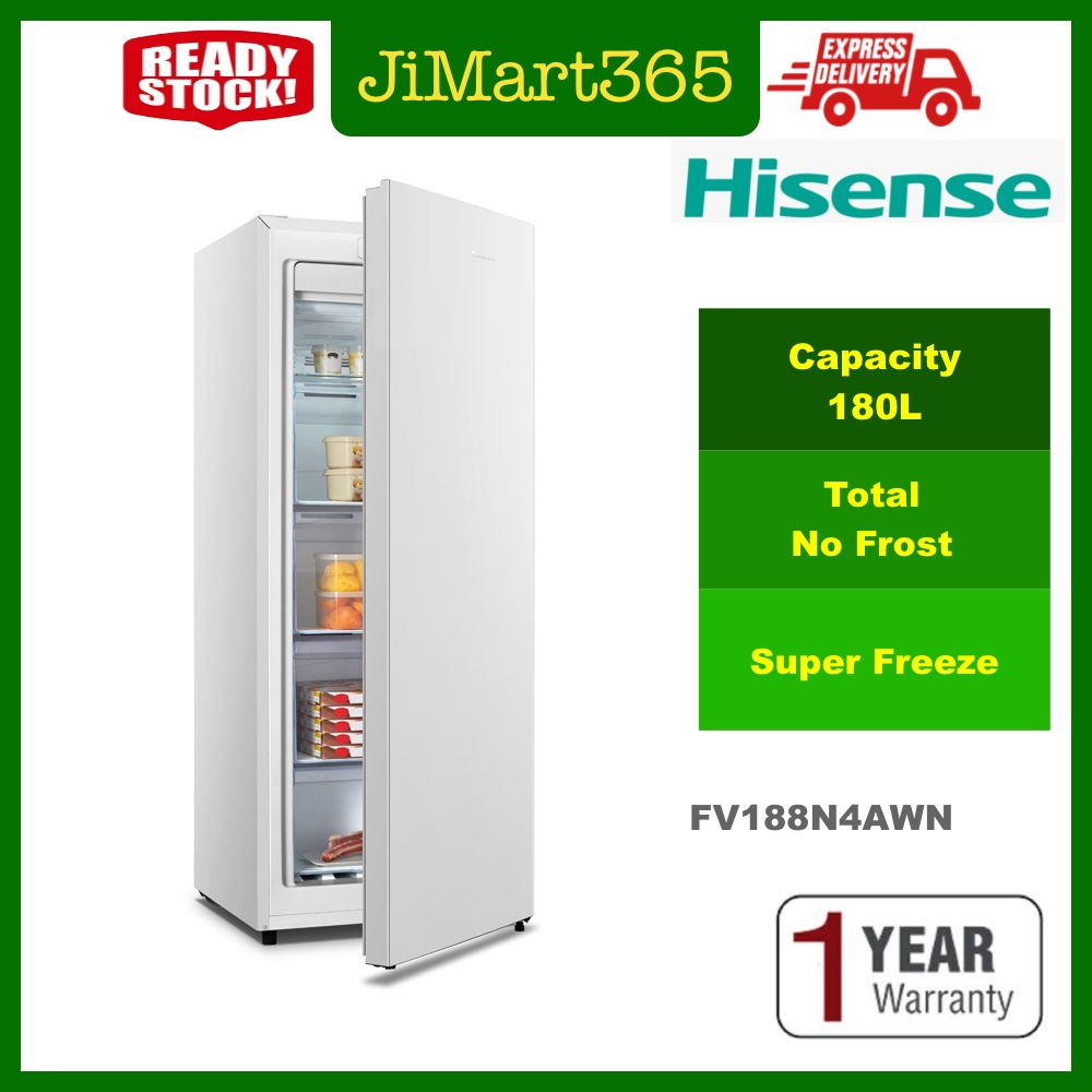 Hisense 180L Frost Free Upright Freezer FV188N4AWN Shopee Malaysia