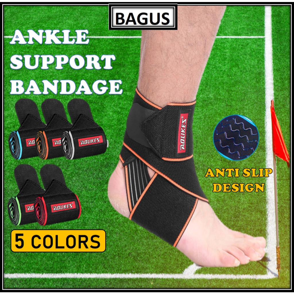 《BAGUS》AOLIKES Elastic Ankle Support Bandage (1Pc) Ankle Strap Anti ...