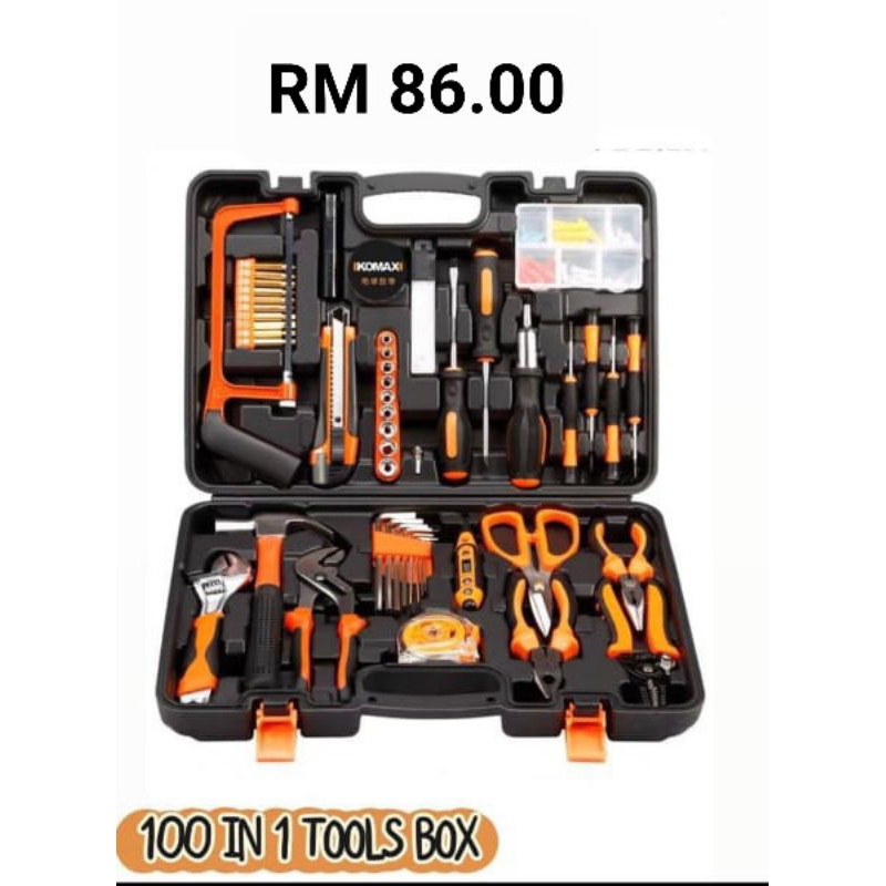 100 in 1 tools box | Shopee Malaysia