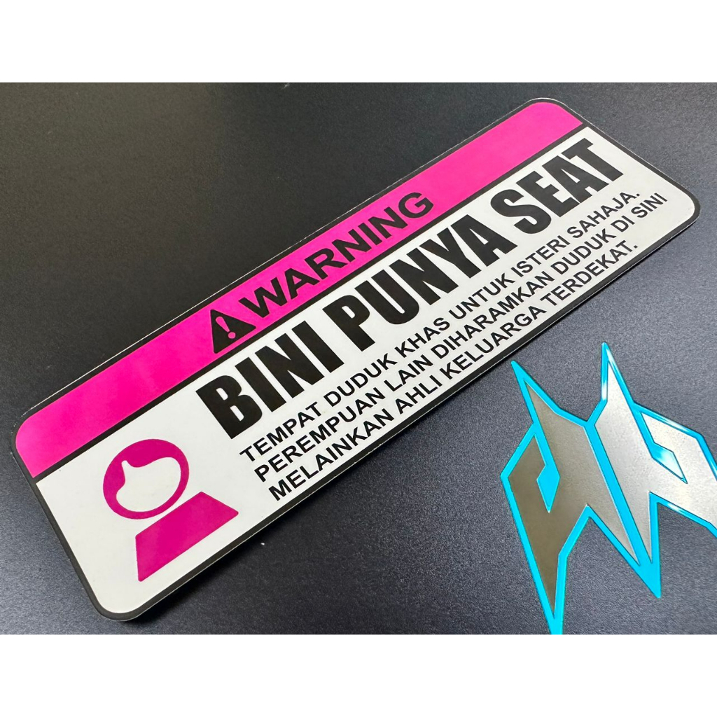 Warning Bini Punya Seat Sticker Kereta Car Sticker | Shopee Malaysia