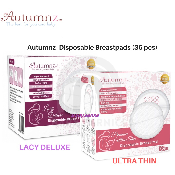Autumnz Lacy Deluxe / Premium Ultra Thin Disposable Breastpads (36