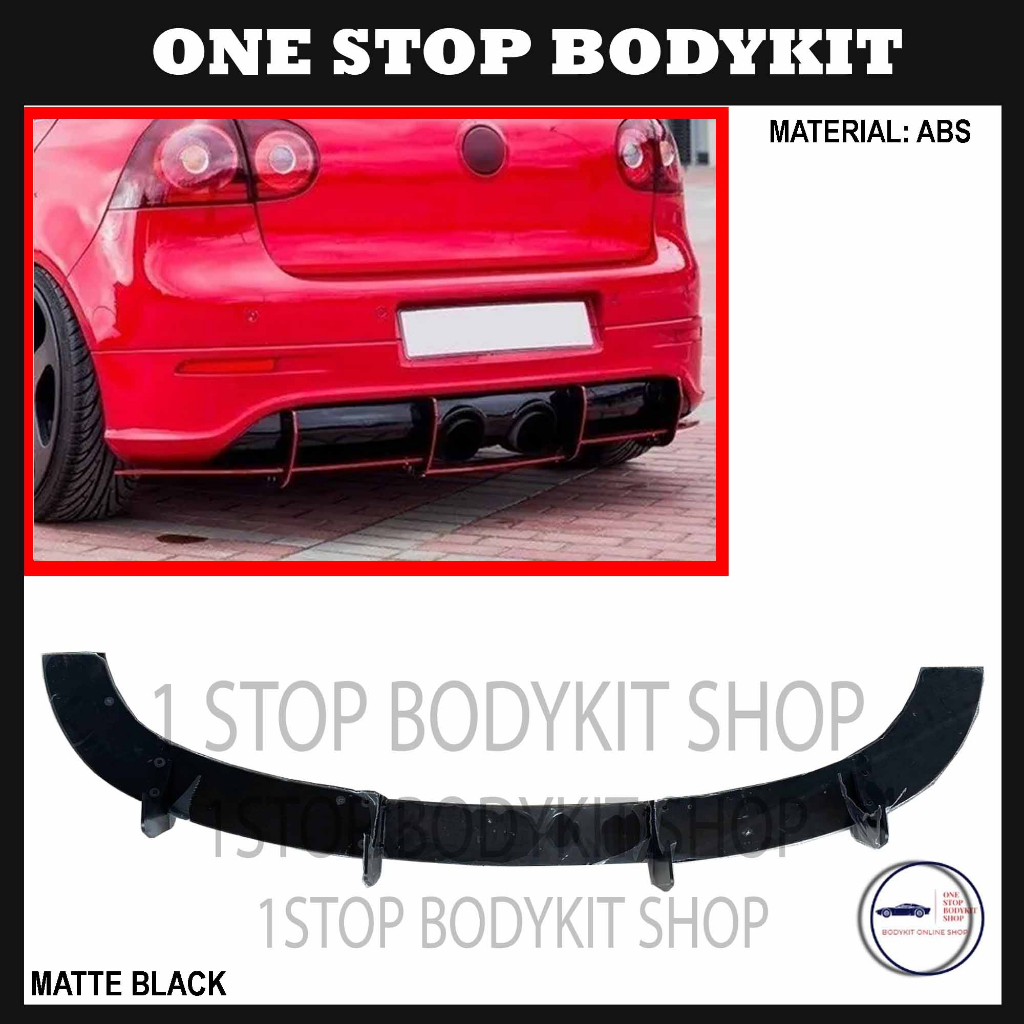 VOLKSWAGEN GOLF MK5 R32 2005-2009 REAR BUMPER DIFFUSER LIP WITH PAINT ...