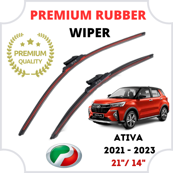 PERODUA ATIVA 2021-2025 PREMIUM QUALITY RUBBER WIPER BLADE (2PCS/SET ...