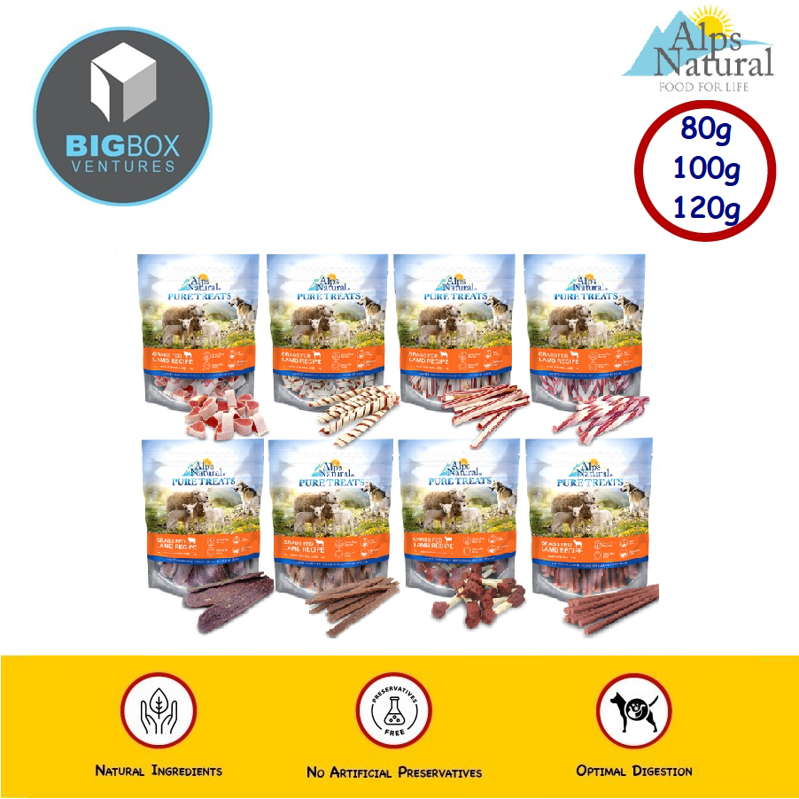 (CLEARANCE LAMB) Alps Natural Pure Dog Snacks Dog Treats (80g/100g