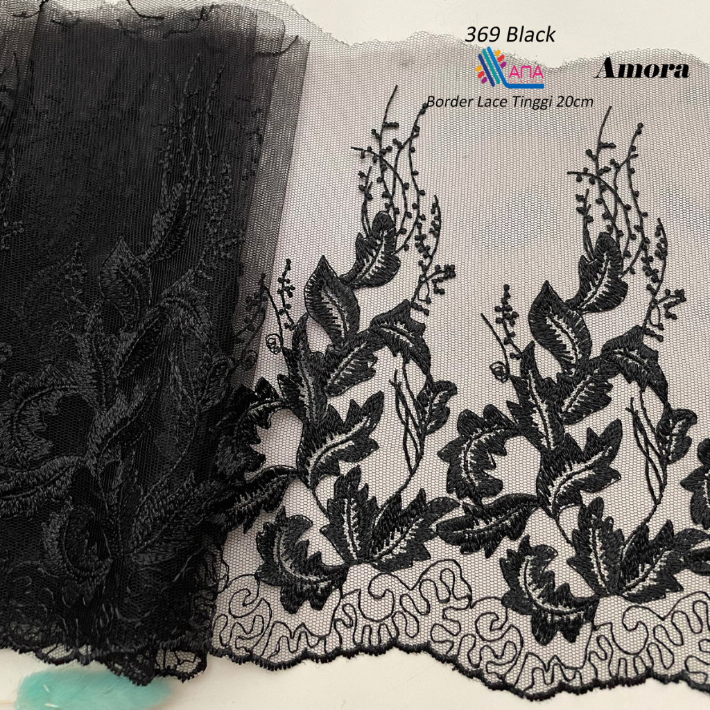 Premium Border Lace Sulam Kerawang Embroidery Lace New Design Utk Baju ...