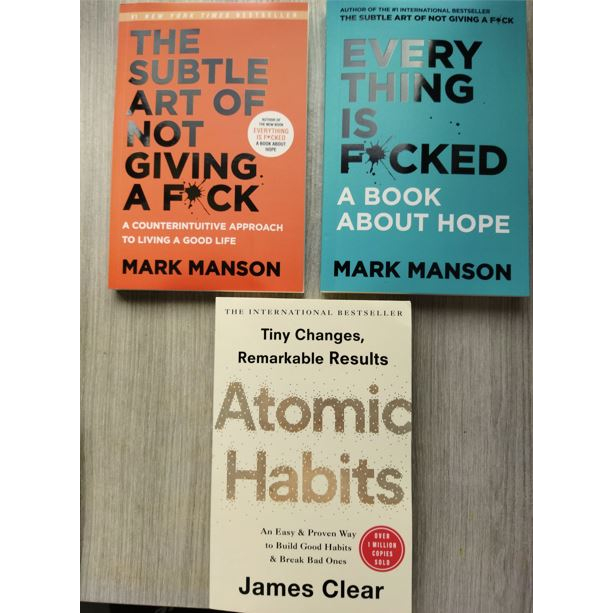 Atomic Habits And The Subtle Art Of Not Giving A F Ck 3 Book Combo