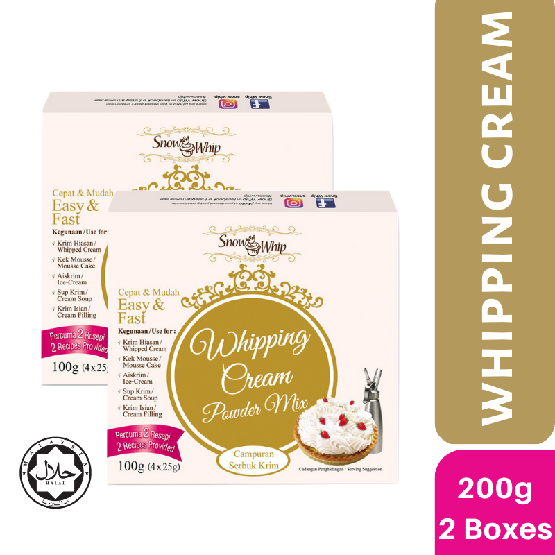 Snow Whip Whipping Cream Powder Mix 100g(Twin Pack) | Shopee Malaysia