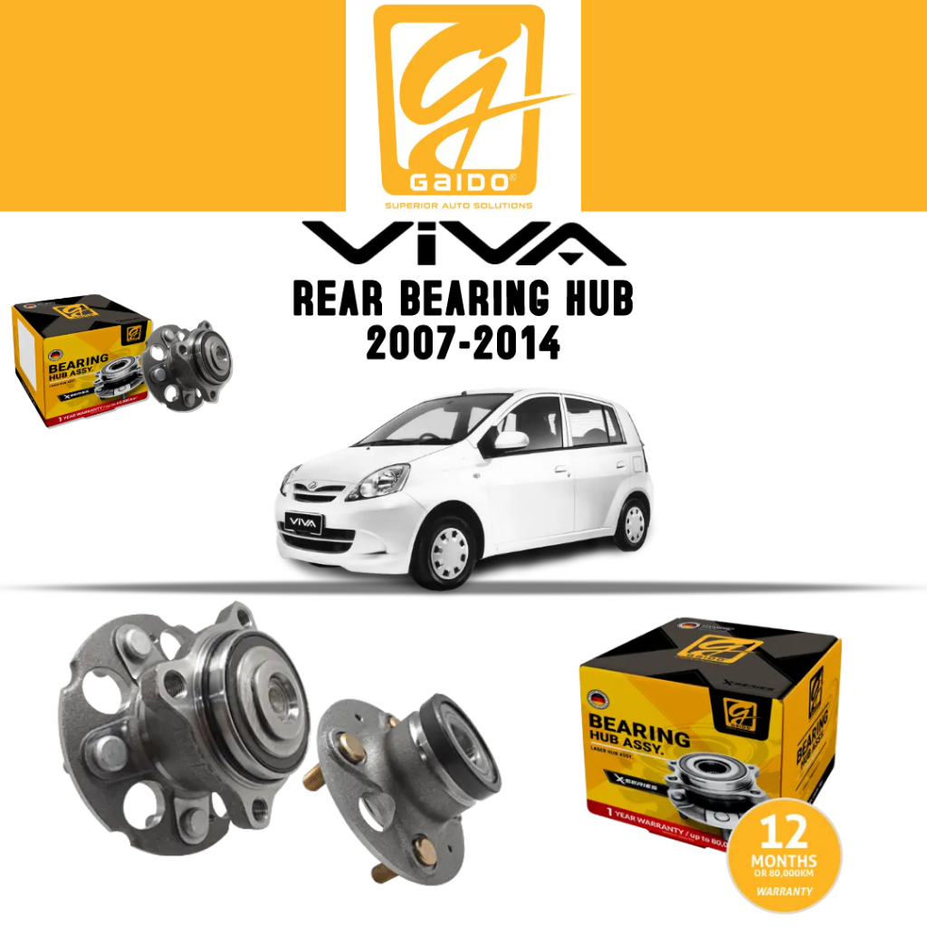 Gaido X-Series Rear Wheel Hub Bearing Perodua Viva 2007 - 2014 1 Year ...