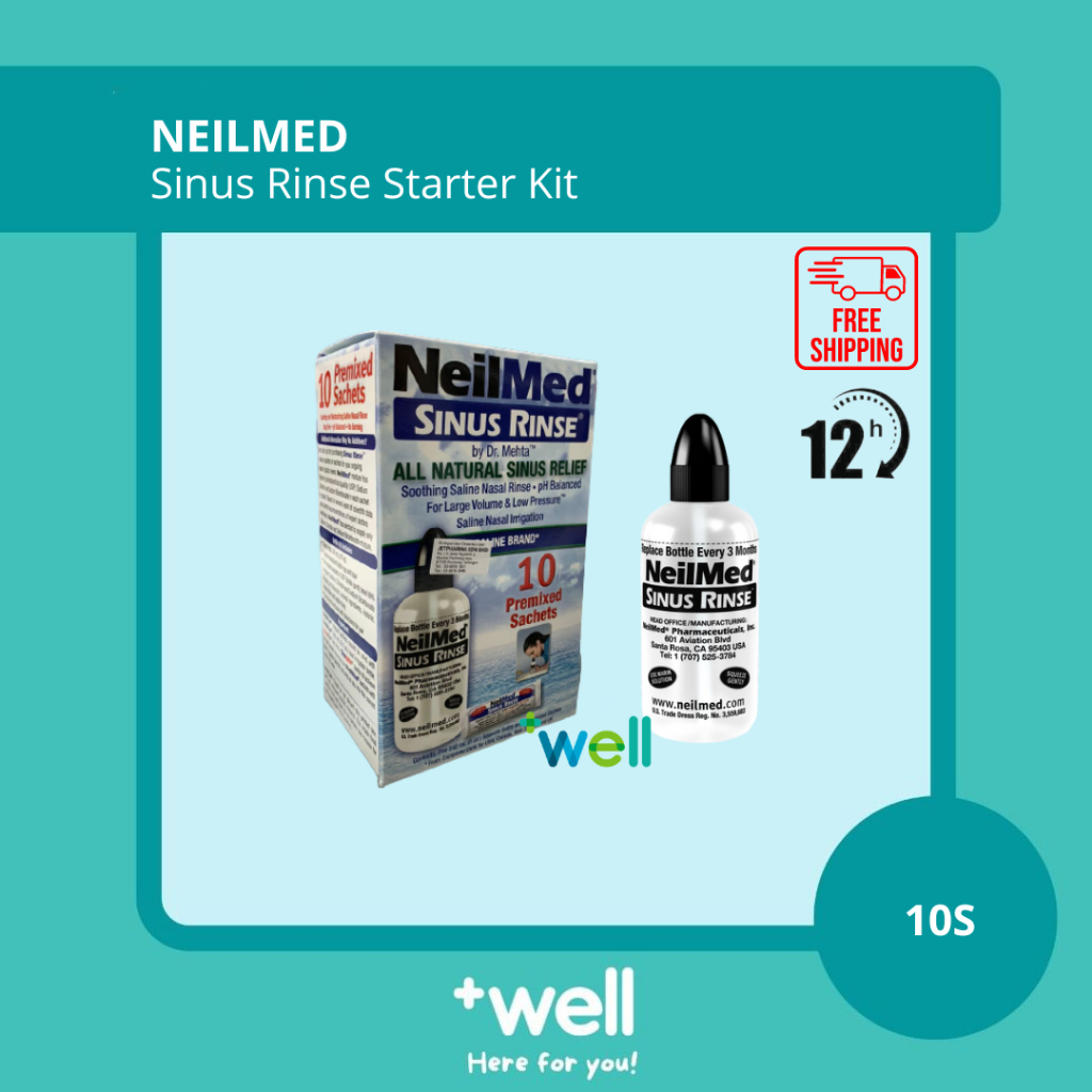 NEILMED Sinus Rinse Starter Kit (1 bottle + 10 premixed sachet