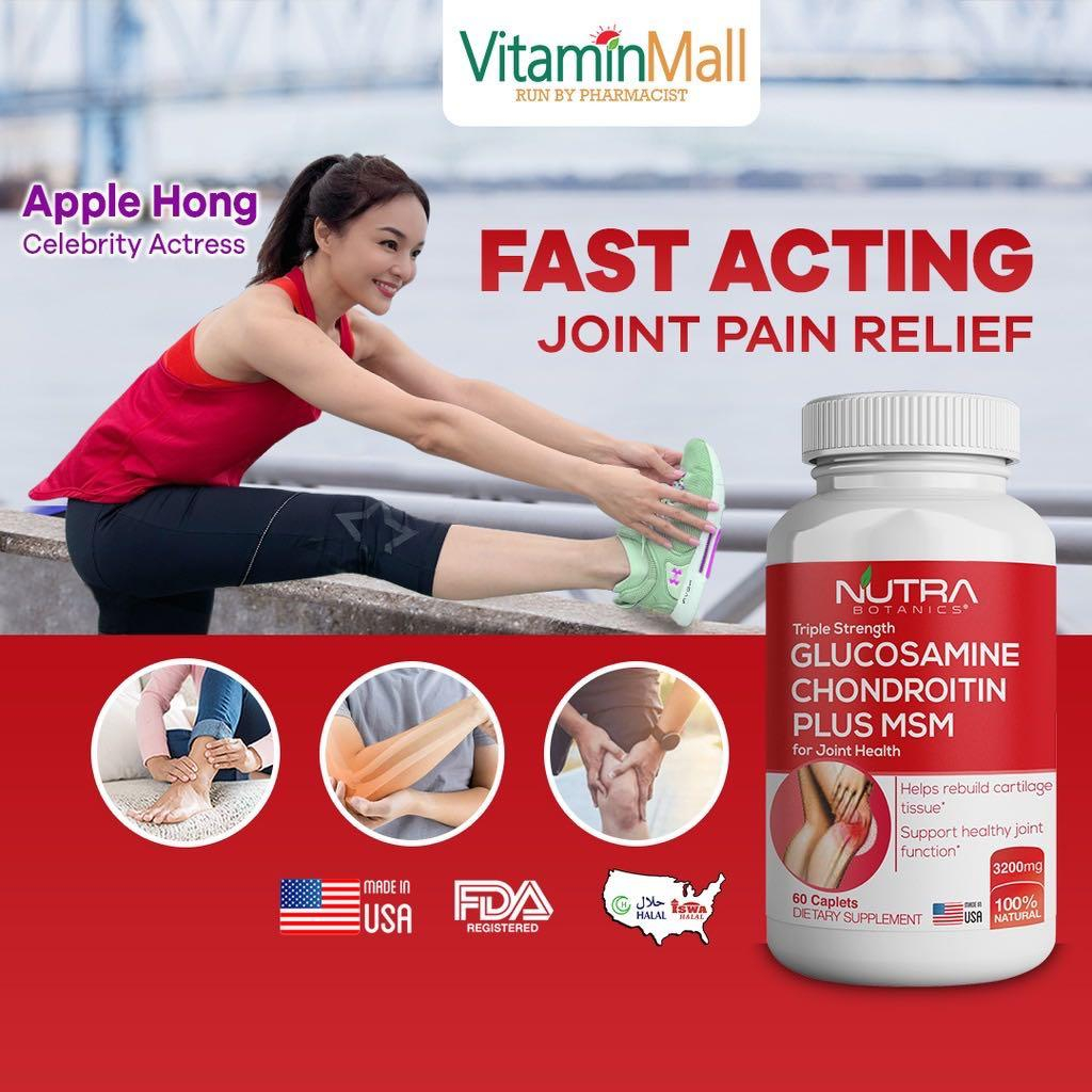 Nutra Botanics Glucosamine Chondroitin MSM Triple Strength Joint Care