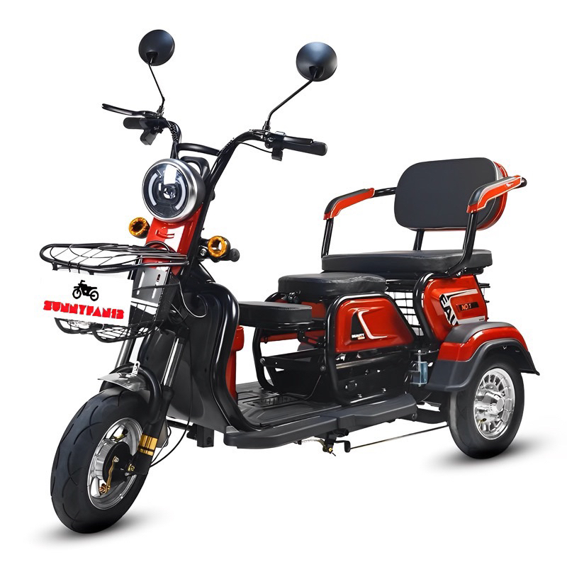 Ebike Tricycle Electric Bicycle 3 Wheels Skuter Elektrik Dewasa 3 Roda ...